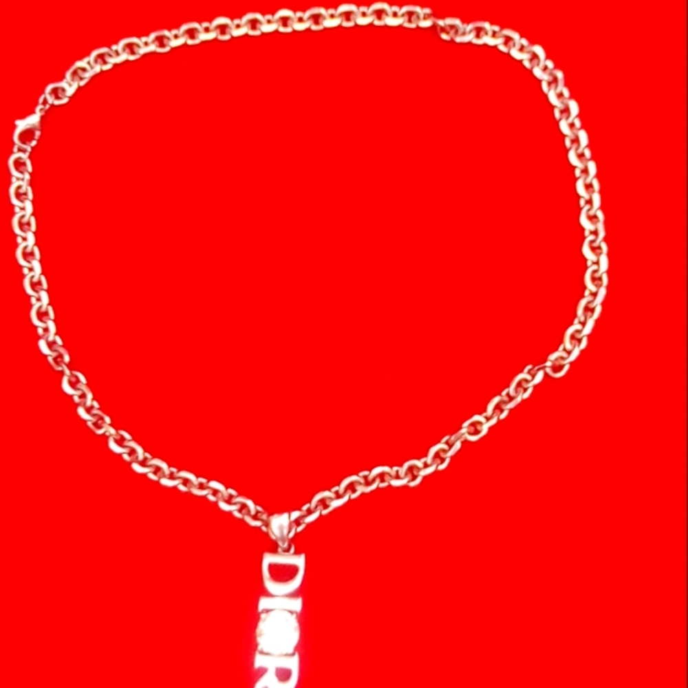 Silver pave DIOR Choker